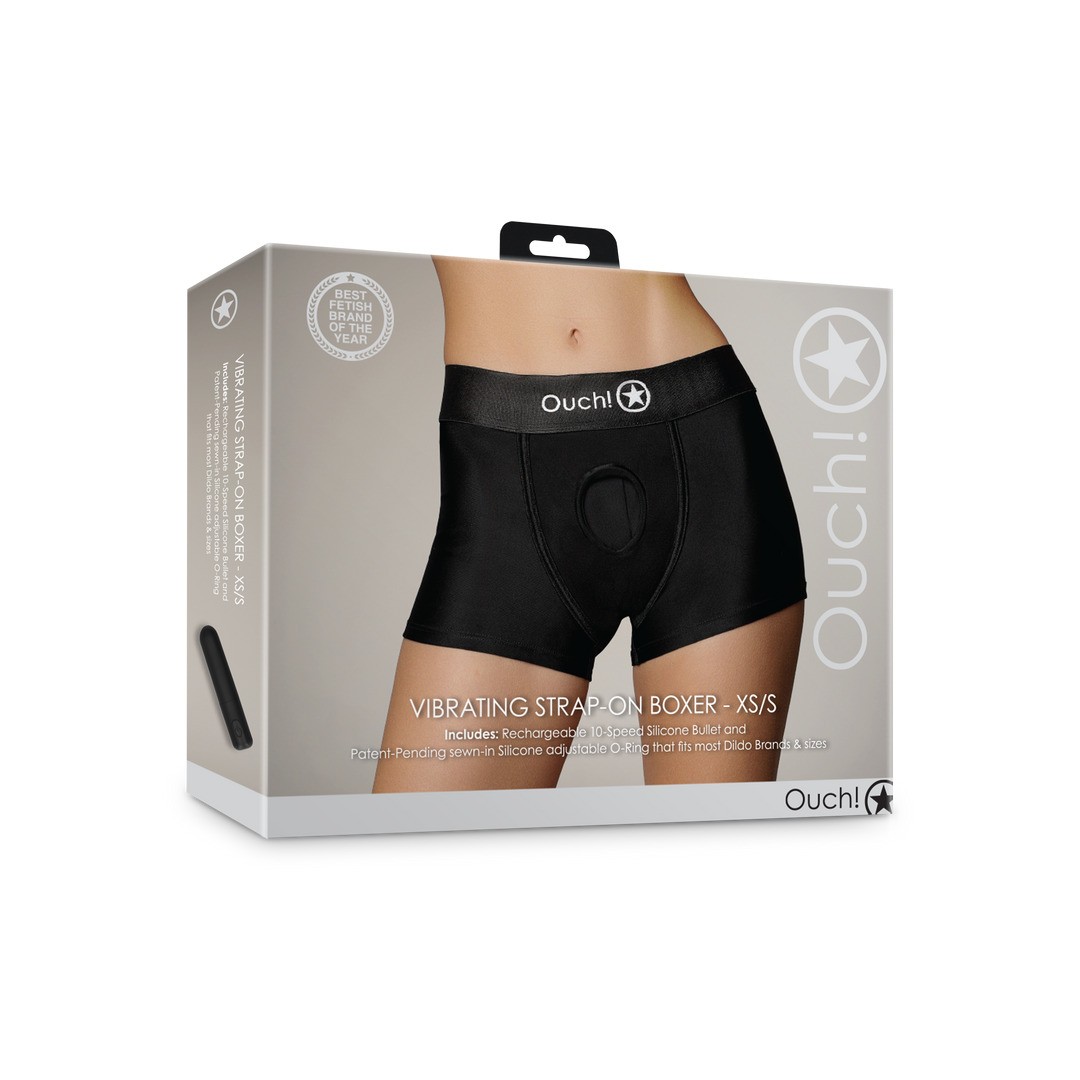 VIBRATING STRAP-ON BOXER - BLACK